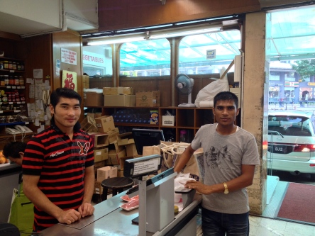 My Nepalese dudes. They are so sweet! They unpack your cart, bag your groceries, and take them to your car. My boy on the right has been my favorite since we arrived 4.5 years ago. He has a nephew and was married to his 18 year old bride (he's 23) during his last home leave. She is not here with him so Skype and Facebook will have to do for now.